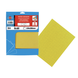 PAPIER CORINDON JAUNE 280 X 230 GRAIN 80